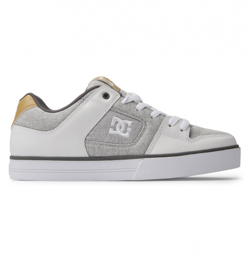 Basket DC Pure Shoes Grise Blanche Grise Homme | AWB-3097260