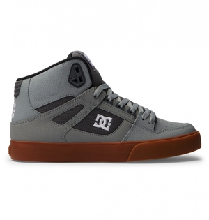 Basket DC Pure High-Top Shoes Grise Blanche Grise Homme | HAP-0710768