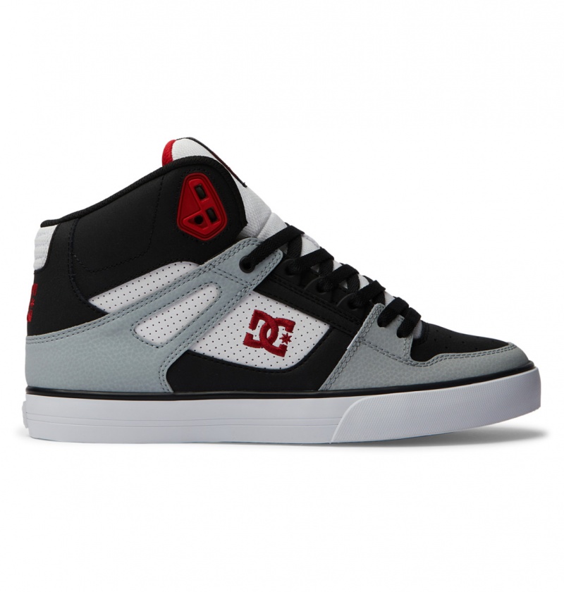 Basket DC Pure High-Top Shoes Noir Grise Rouge Homme | IJY-5588804