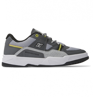 Basket DC Construct Shoes Blanche Grise Jaune Homme | PHK-0529684