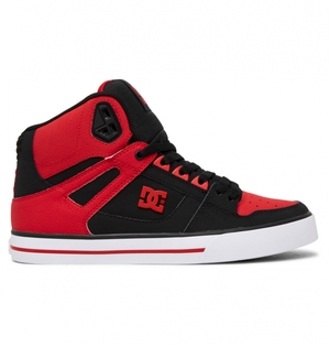 Basket DC Pure High-Top Shoes Rouge Blanche Noir Homme | PUV-6801524