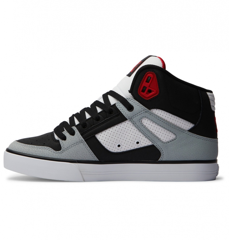 Basket DC Pure High-Top Shoes Noir Grise Rouge Homme | IJY-5588804