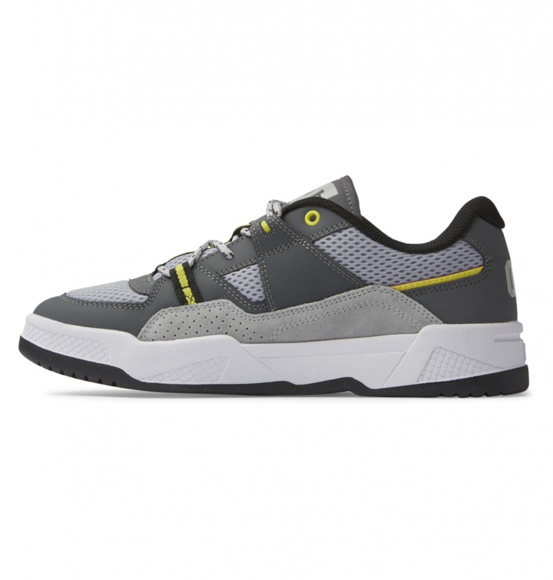 Basket DC Construct Shoes Blanche Grise Jaune Homme | PHK-0529684