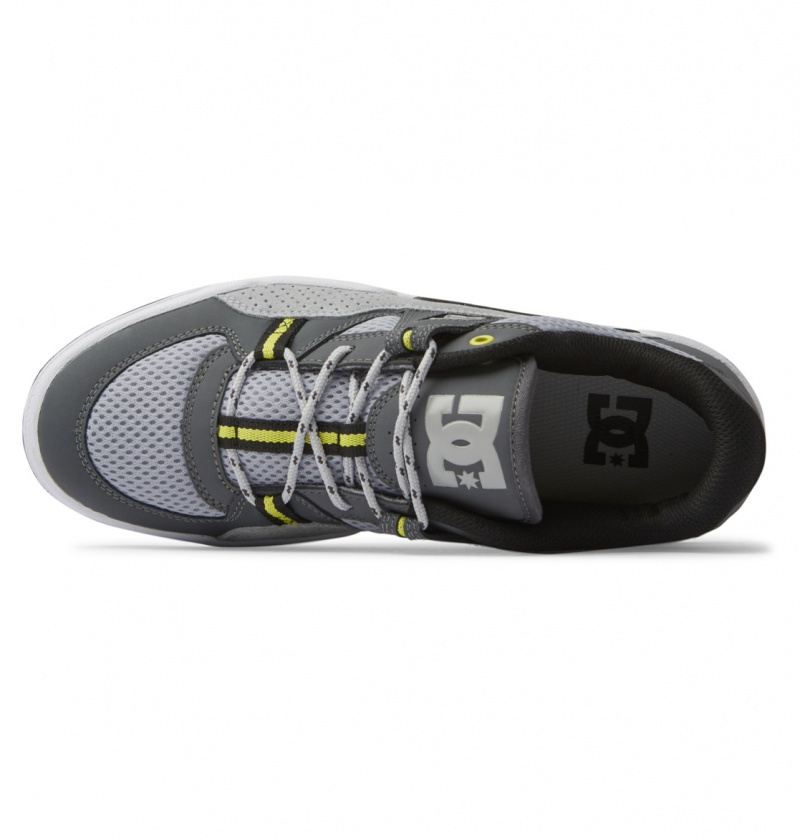 Basket DC Construct Shoes Blanche Grise Jaune Homme | PHK-0529684