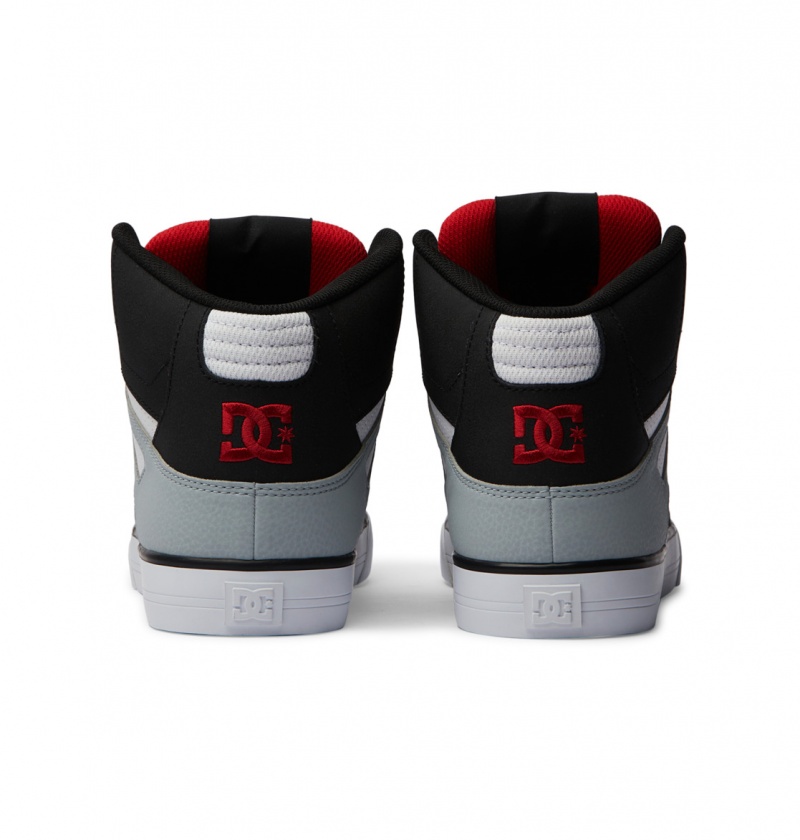 Basket DC Pure High-Top Shoes Noir Grise Rouge Homme | IJY-5588804