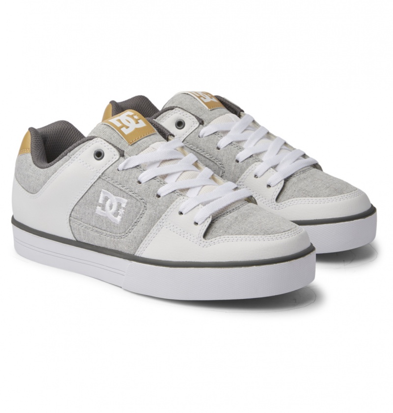 Basket DC Pure Shoes Grise Blanche Grise Homme | AWB-3097260