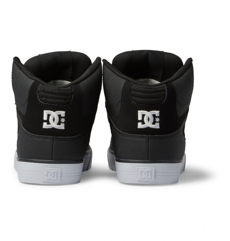 Basket DC Pure High-Top Shoes Noir Noir Blanche Homme | GUZ-0577596