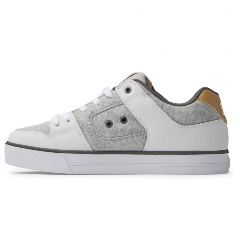 Basket DC Pure Shoes Grise Blanche Grise Homme | AWB-3097260