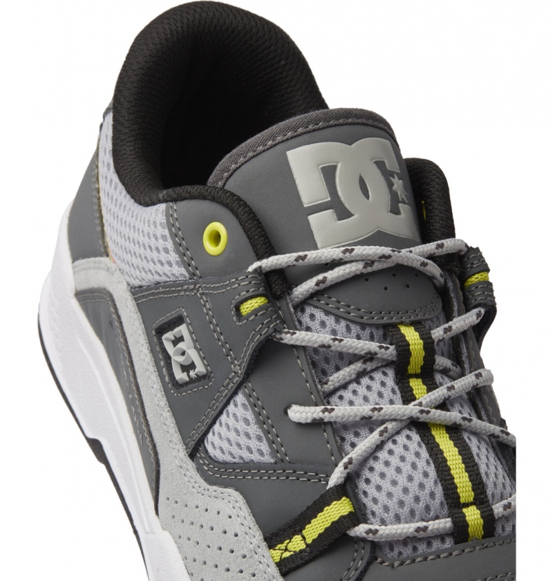 Basket DC Construct Shoes Blanche Grise Jaune Homme | PHK-0529684