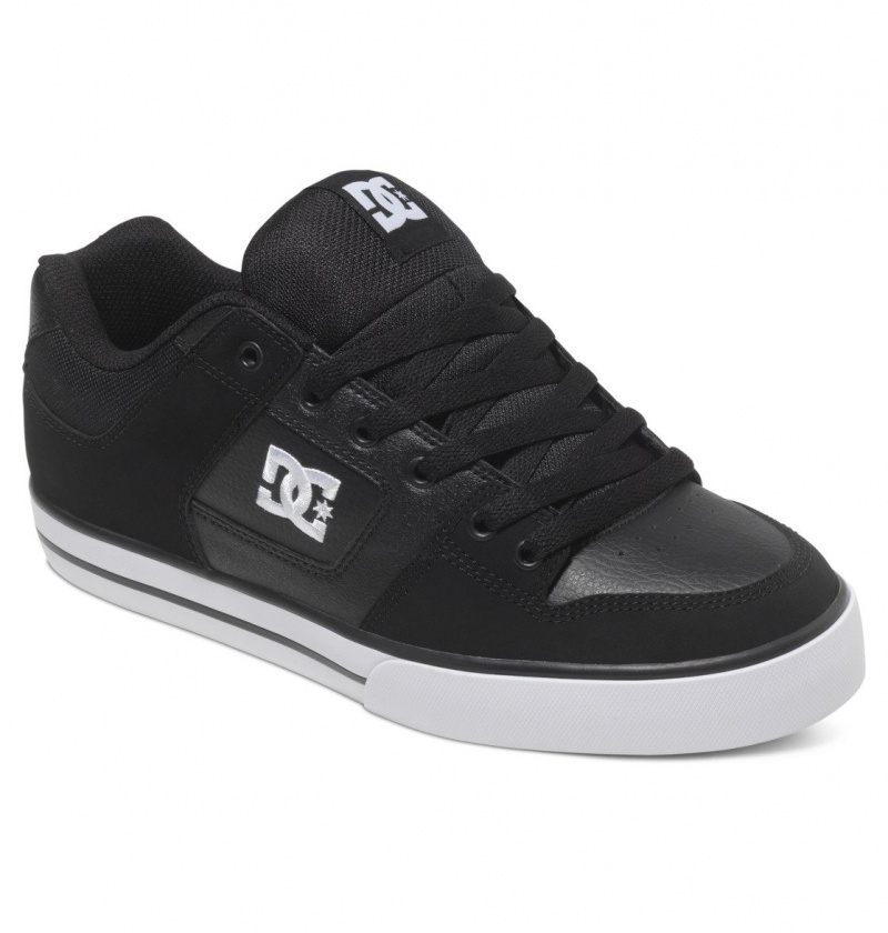 Basket DC Pure Shoes Noir Noir Blanche Homme | HVB-2720597