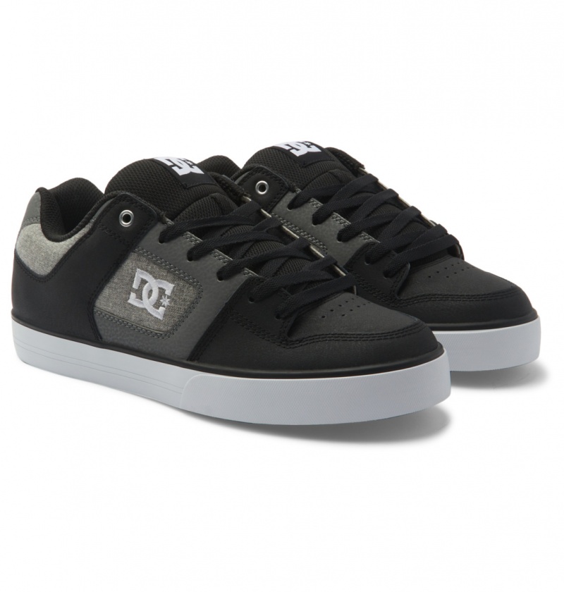 Basket DC Pure Shoes Noir Blanche Homme | DPC-6789518