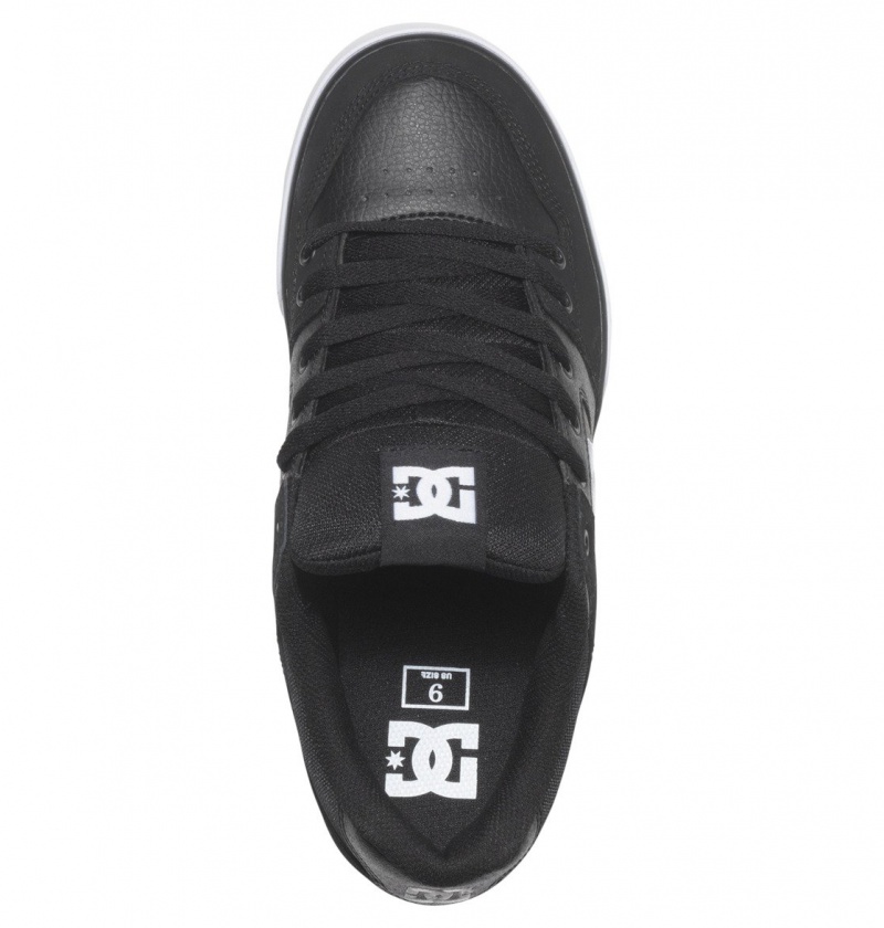 Basket DC Pure Shoes Noir Noir Blanche Homme | HVB-2720597