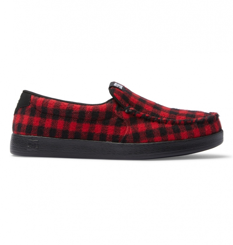 Basket DC Villain Slip-On Shoes Noir Rouge Homme | WTR-0875860