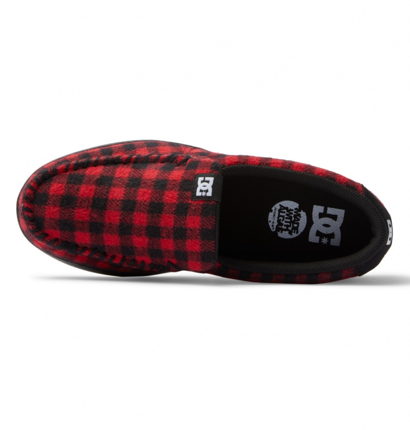 Basket DC Villain Slip-On Shoes Noir Rouge Homme | WTR-0875860