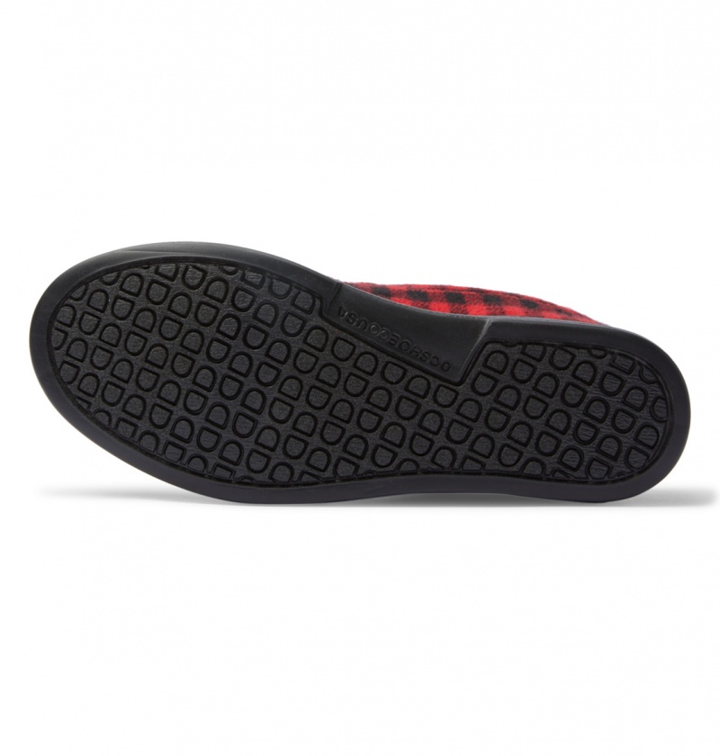 Basket DC Villain Slip-On Shoes Noir Rouge Homme | WTR-0875860