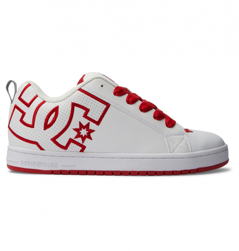 Basket DC Court Graffik Shoes Blanche Rouge Grise Homme | RKJ-4305996