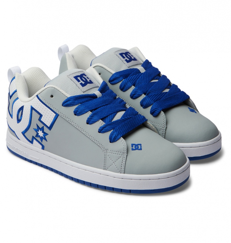 Basket DC Court Graffik Shoes Grise Bleu Blanche Homme | KLR-4843256