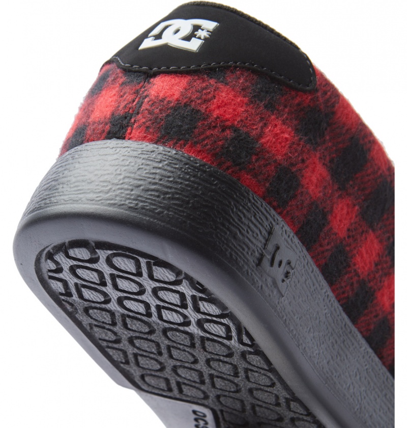 Basket DC Villain Slip-On Shoes Noir Rouge Homme | WTR-0875860