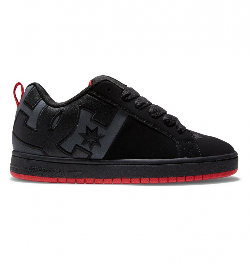 Basket DC Court Graffik Shoes Noir Grise Rouge Homme | QNR-0251578