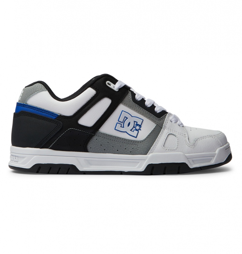 Basket DC Stag Shoes Blanche Grise Bleu Homme | VOF-6336066