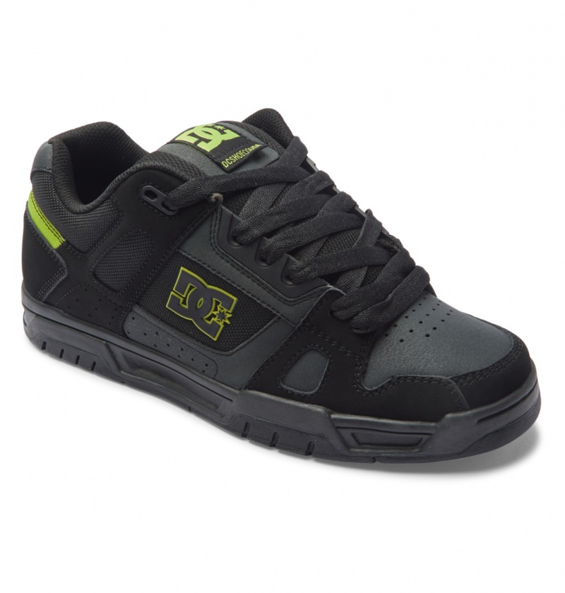 Basket DC Stag Shoes Noir Vert Clair Homme | DNS-2310507