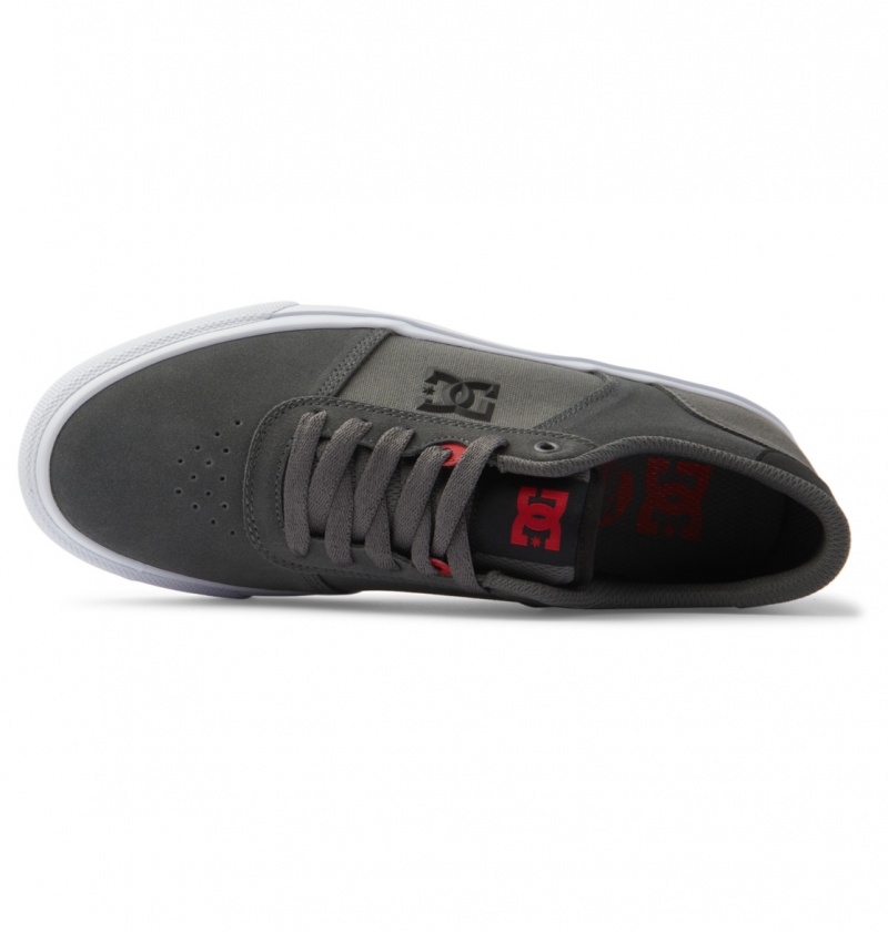 Basket DC Teknic Shoes Grise Noir Rouge Homme | OWA-6483703