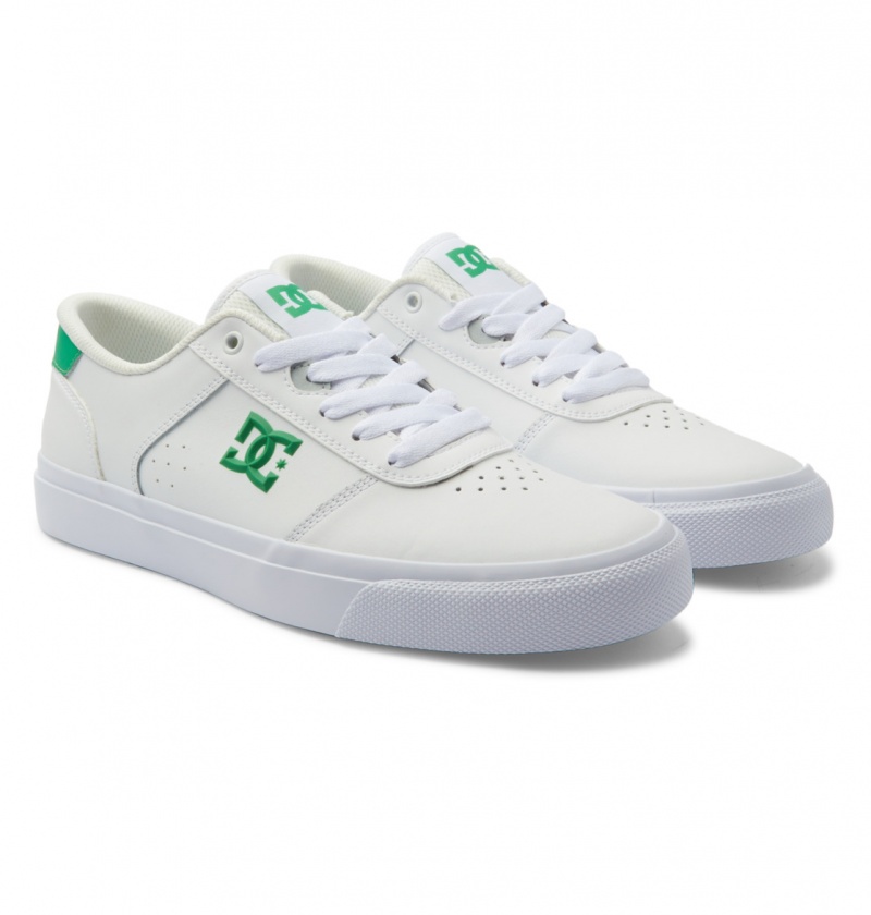 Basket DC Teknic Shoes Blanche Vert Homme | LAK-2225018