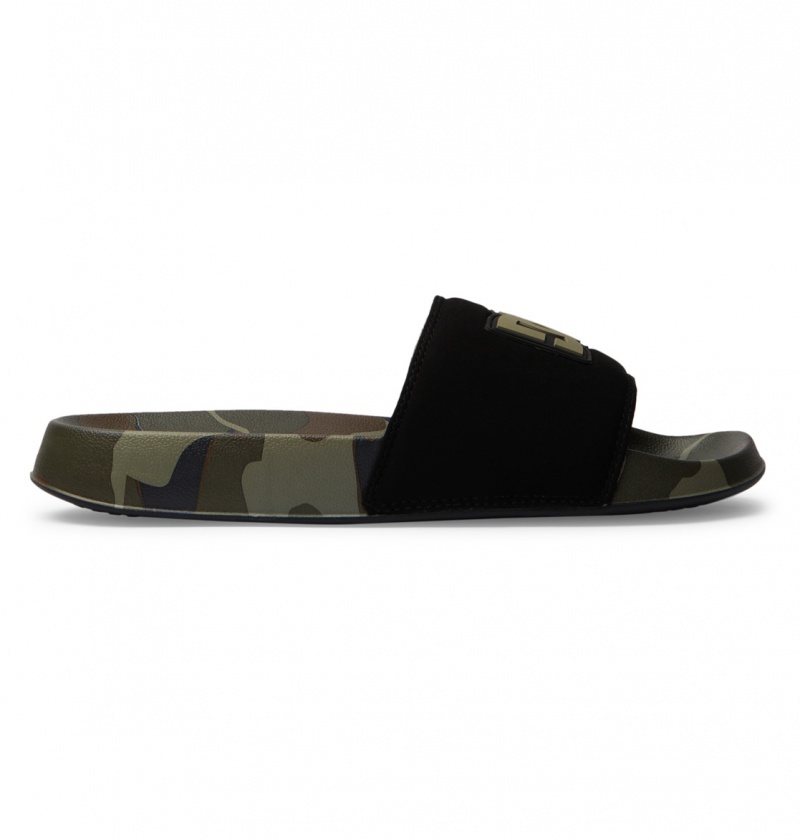 Claquette DC DC Blanche Noir Camouflage Homme | EEX-3010856