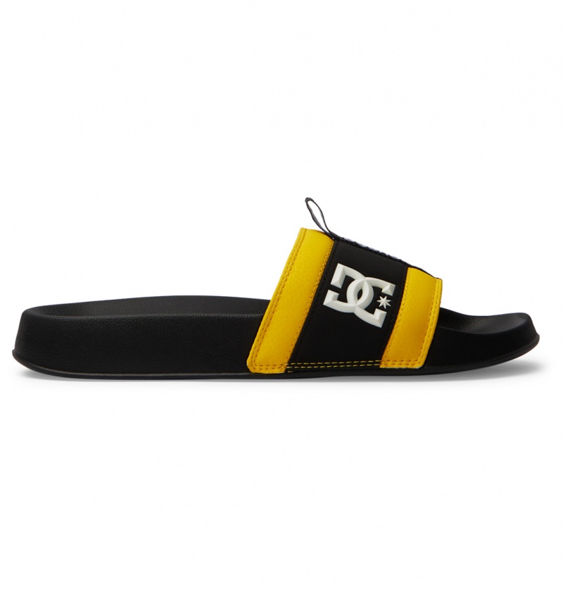 Claquette DC Lynx Noir Noir Jaune Homme | NCF-3978812