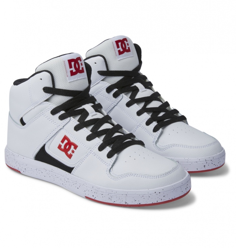 Basket DC DC Cure High-Top Shoes Blanche Rouge Noir Homme | MWL-4205075