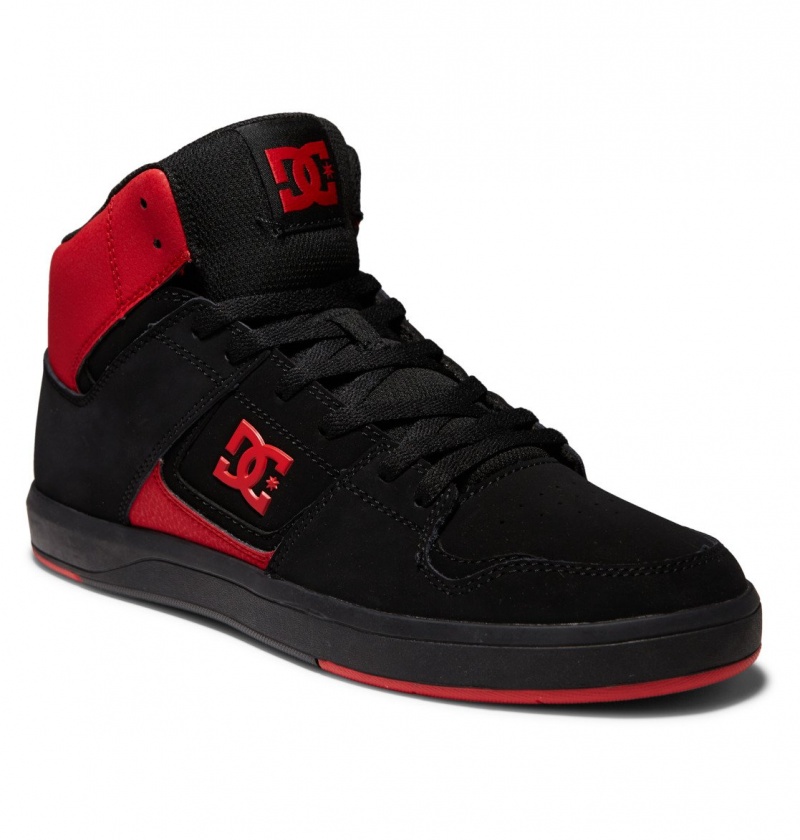 Basket DC DC Cure High-Top Shoes Noir Noir Rouge Homme | BQO-4307781