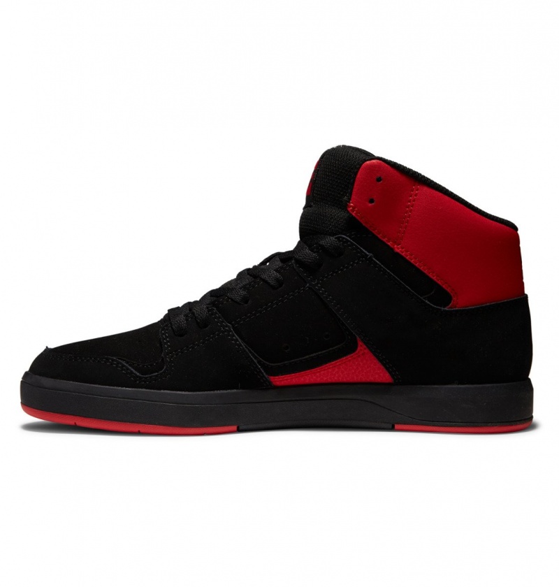 Basket DC DC Cure High-Top Shoes Noir Noir Rouge Homme | BQO-4307781