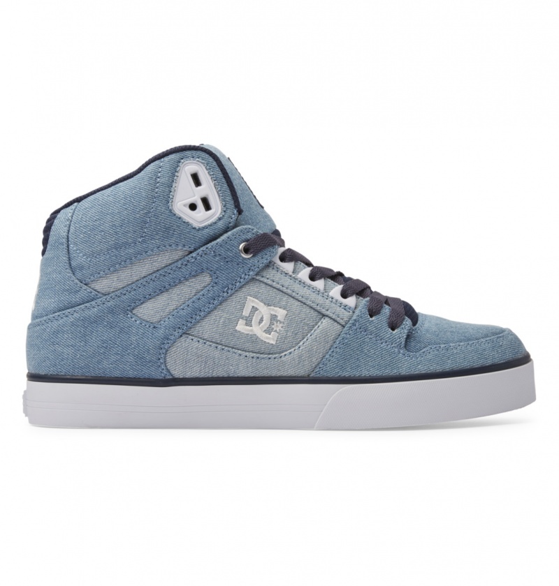 Basket DC Pure Cupsole High-Top Shoes Bleu Clair Homme | BNO-3002518