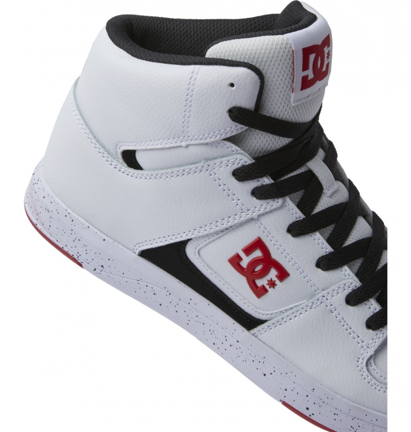 Basket DC DC Cure High-Top Shoes Blanche Rouge Noir Homme | MWL-4205075