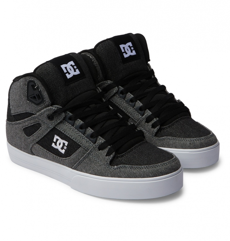 Basket DC Pure Cupsole High-Top Shoes Noir Bleu Homme | LHW-1299644