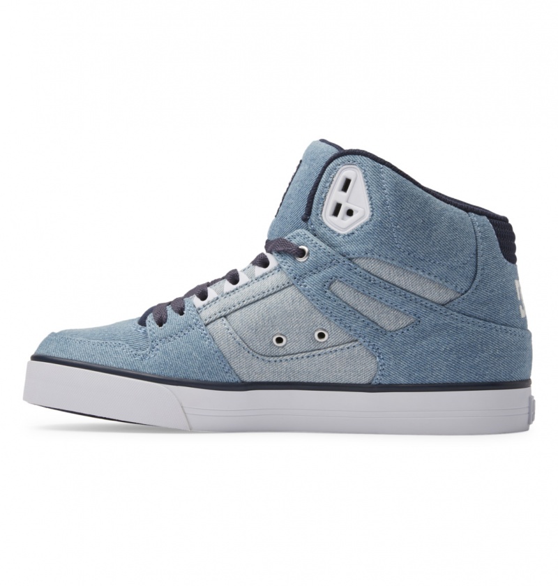 Basket DC Pure Cupsole High-Top Shoes Bleu Clair Homme | BNO-3002518