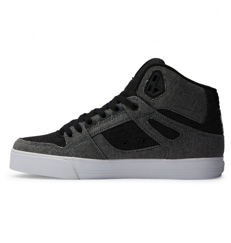 Basket DC Pure Cupsole High-Top Shoes Noir Bleu Homme | LHW-1299644