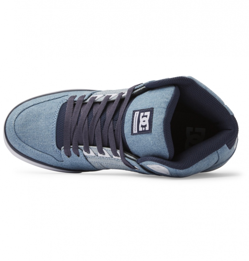 Basket DC Pure Cupsole High-Top Shoes Bleu Clair Homme | BNO-3002518