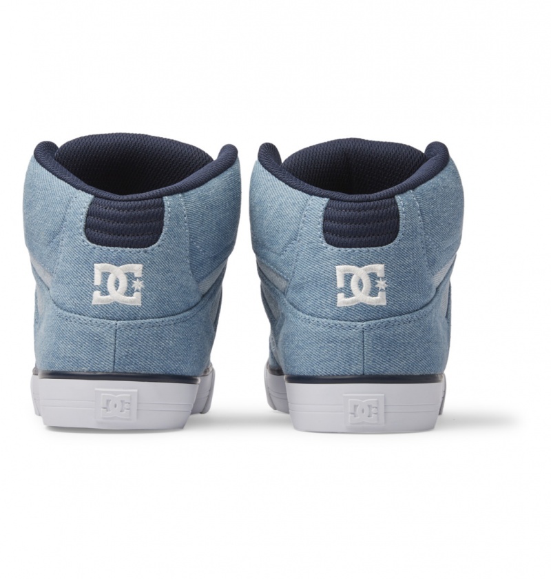 Basket DC Pure Cupsole High-Top Shoes Bleu Clair Homme | BNO-3002518