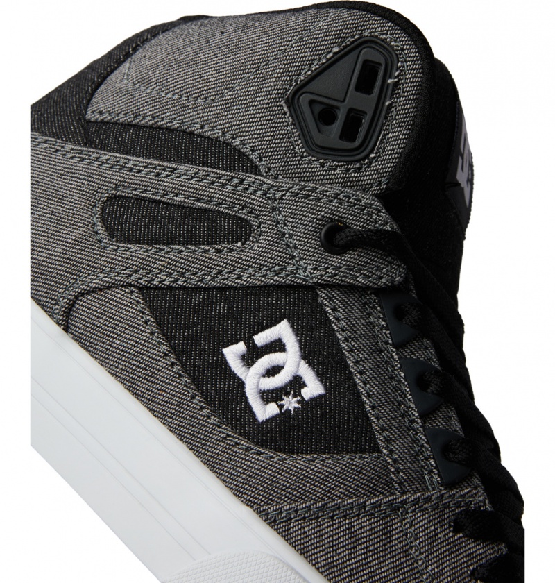 Basket DC Pure Cupsole High-Top Shoes Noir Bleu Homme | LHW-1299644