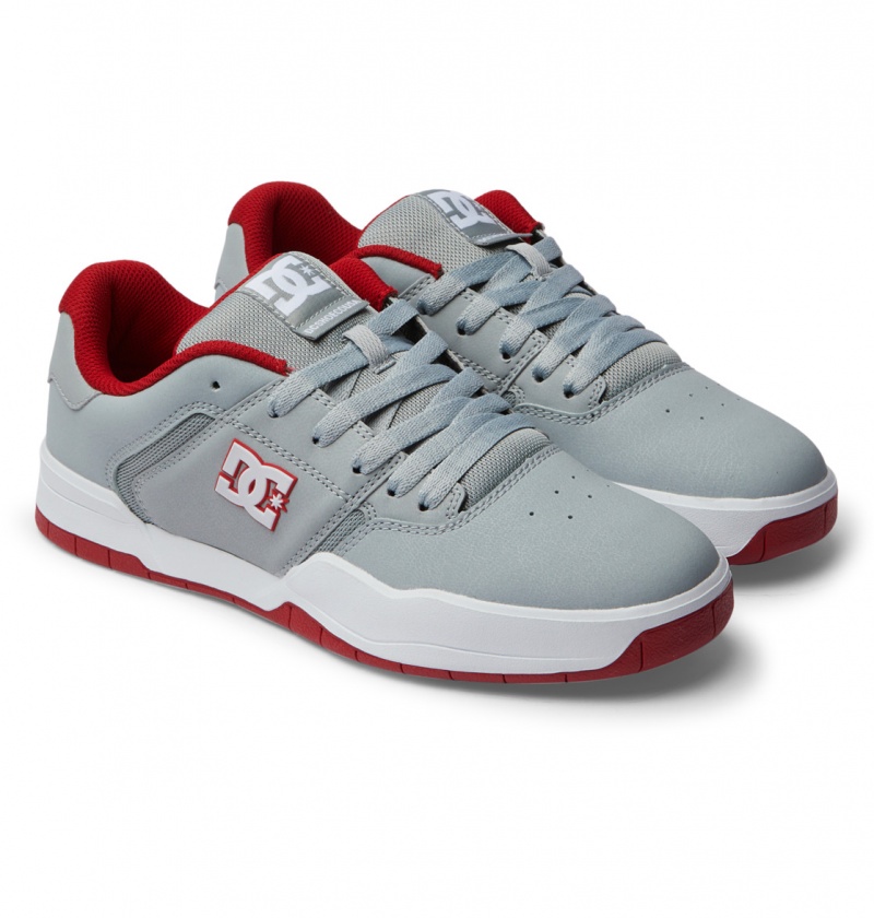 Basket DC Central Shoes Grise Rouge Homme | JSD-3196268