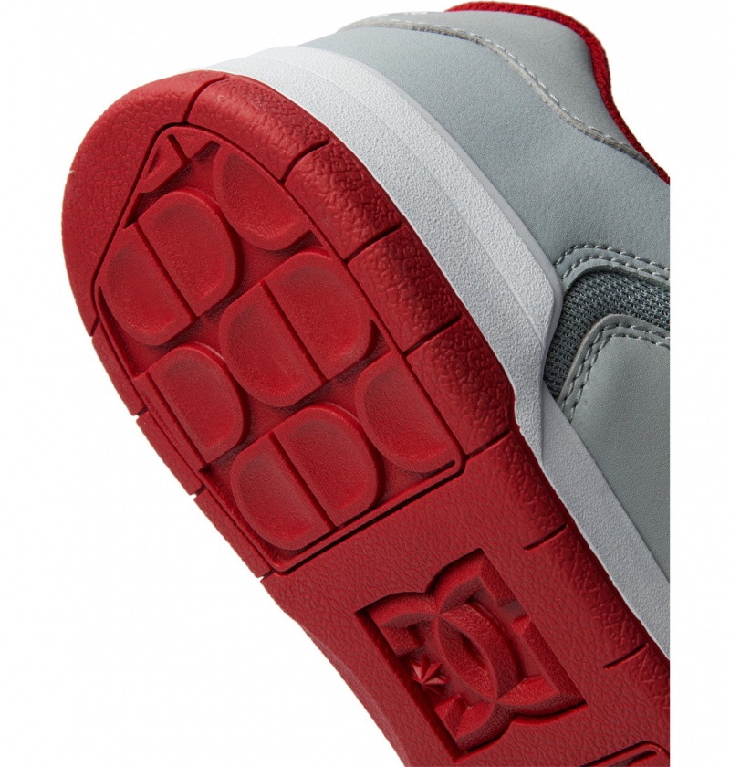 Basket DC Central Shoes Grise Rouge Homme | JSD-3196268