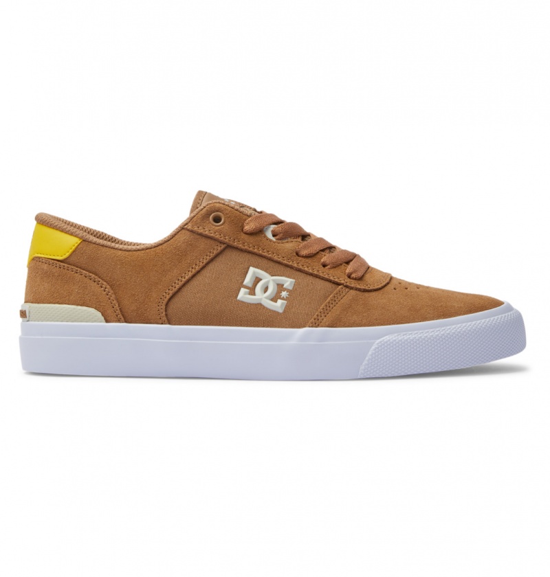 Chaussure Skate DC Teknic S Marron Jaune Homme | TIT-2272398