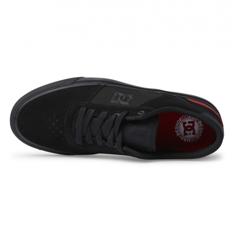 Chaussure Skate DC Teknic S Noir Noir Rouge Homme | QYW-2876679