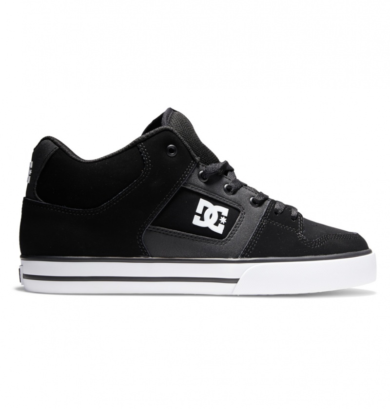 Basket DC Pure MID Mid-Top Shoes Noir Blanche Homme | WKN-6405220