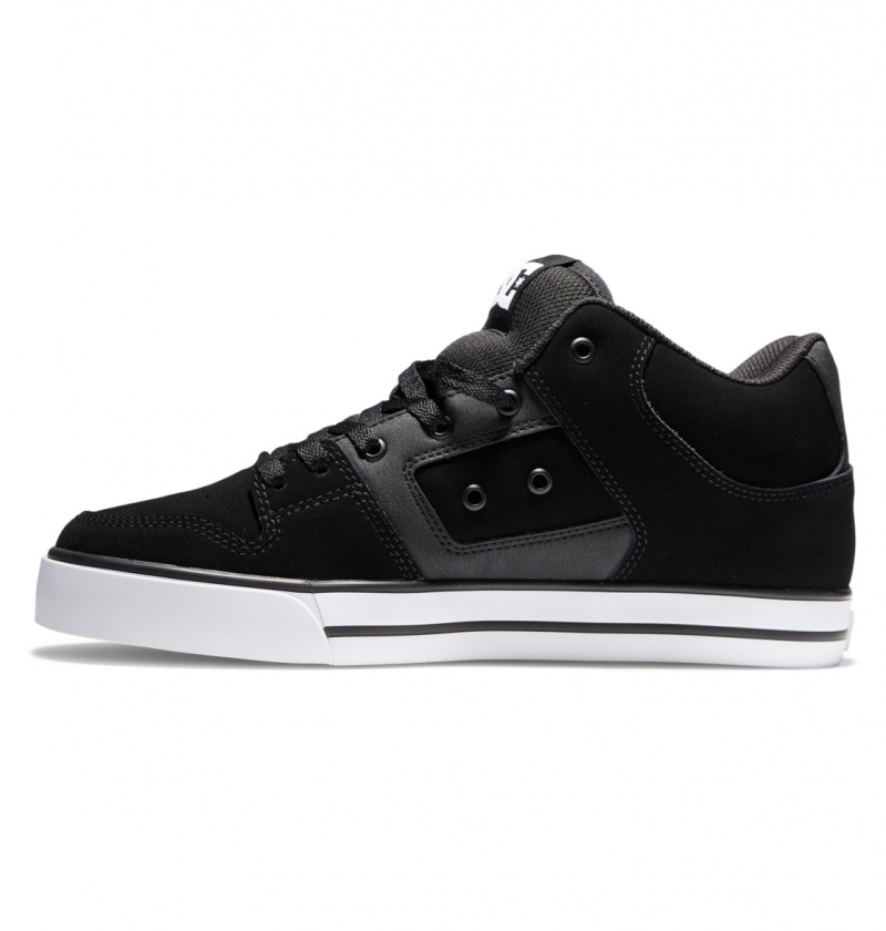 Basket DC Pure MID Mid-Top Shoes Noir Blanche Homme | WKN-6405220