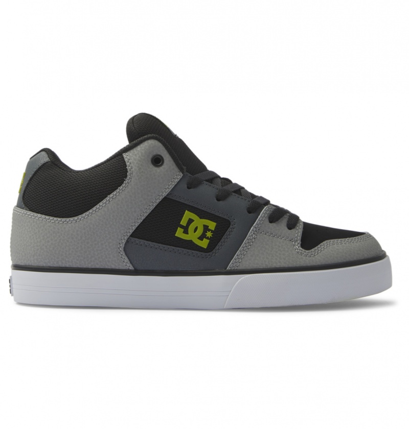 Basket DC Pure MID Mid-Top Shoes Noir Grise Vert Homme | WSY-9123772