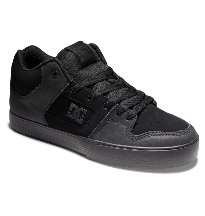 Basket DC Pure MID Mid-Top Shoes Noir Noir Homme | DKN-6583302