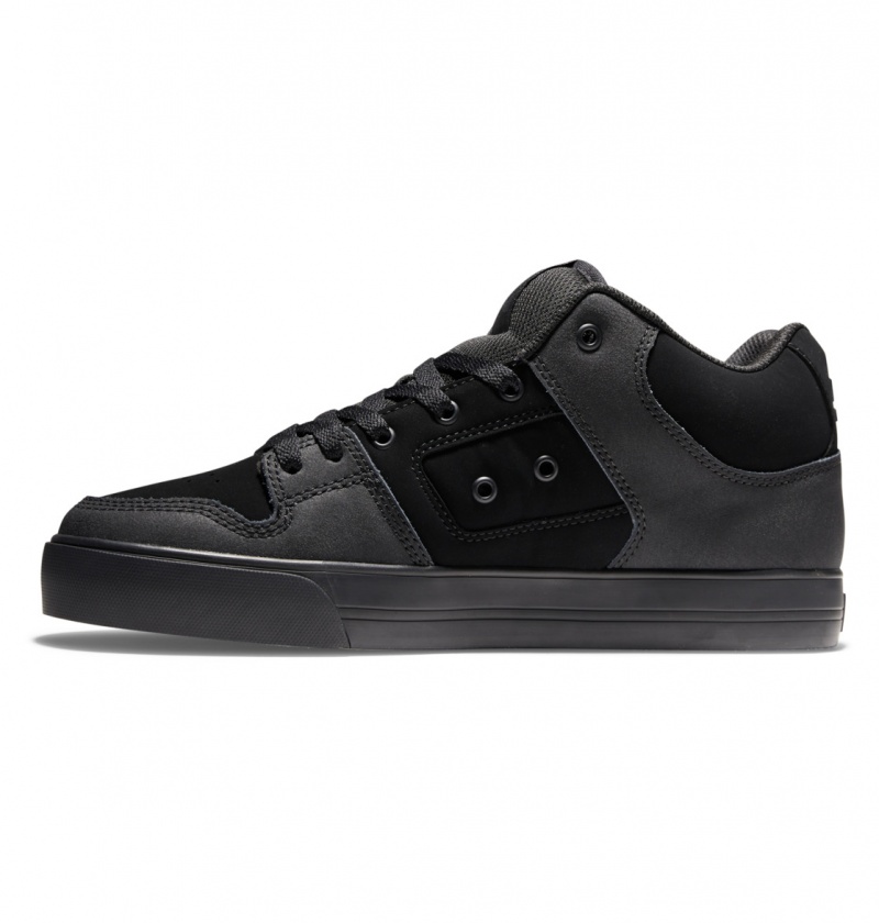 Basket DC Pure MID Mid-Top Shoes Noir Noir Homme | DKN-6583302