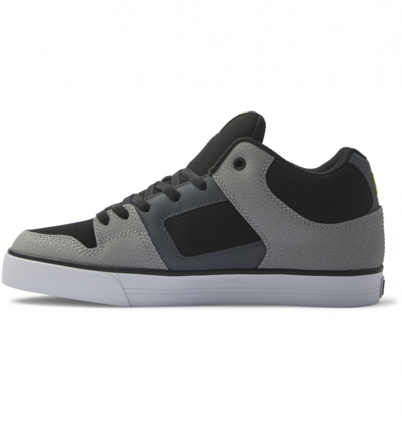 Basket DC Pure MID Mid-Top Shoes Noir Grise Vert Homme | WSY-9123772